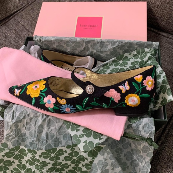 Kate Spade Floral Garden Shoes in Black - Picture 2 of 5